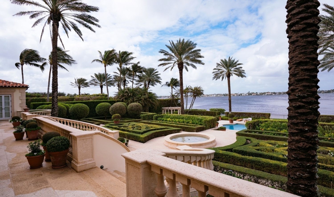 Crown pruning done properly for a south florida property with a view of the beach.